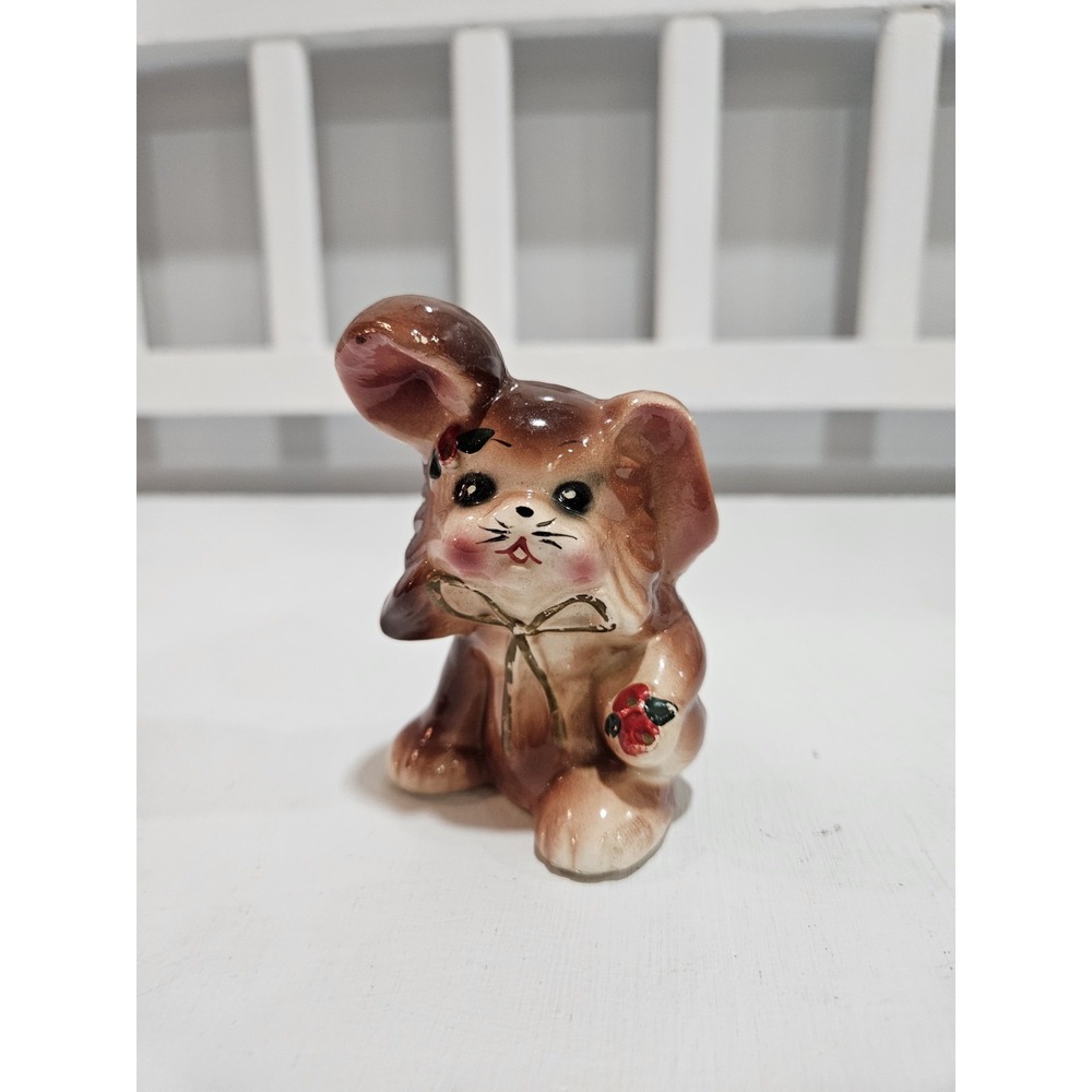 Vintage Anthropomorphic Japanese Ceramic Bunny Figurine
